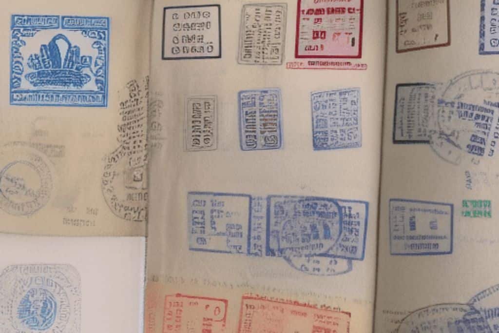 stamps in a passport