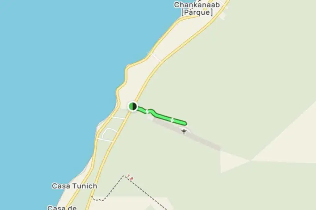 Map of Cozumel showing the location of Aerodromo Capital Eduardo Toledo