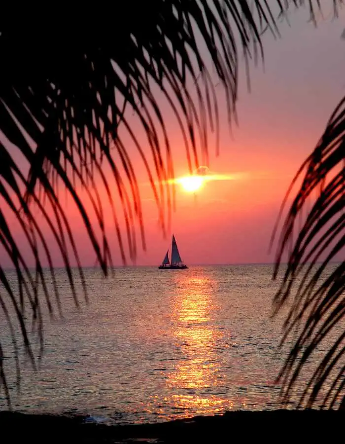 A sunset in Cozumel.