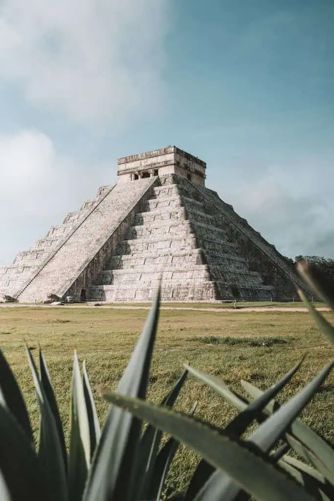 Explore the iconic El Castillo pyramid at Chichen Itza, a remarkable Mayan monument in Mexico.